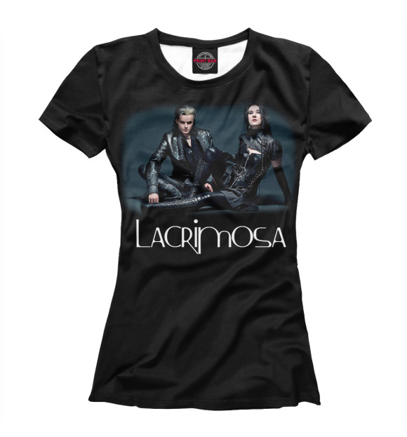 Женская футболка с изображением Lacrimosa цвета Белый