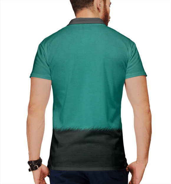 Мужское поло с изображением Abbadon цвета Белый