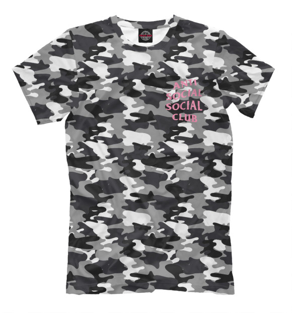 Мужская футболка с изображением ANTI SOCIAL SOCIAL CLUB цвета Серый