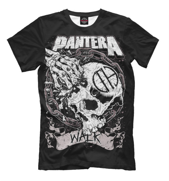 Мужская футболка с изображением Pantera Walk цвета Черный