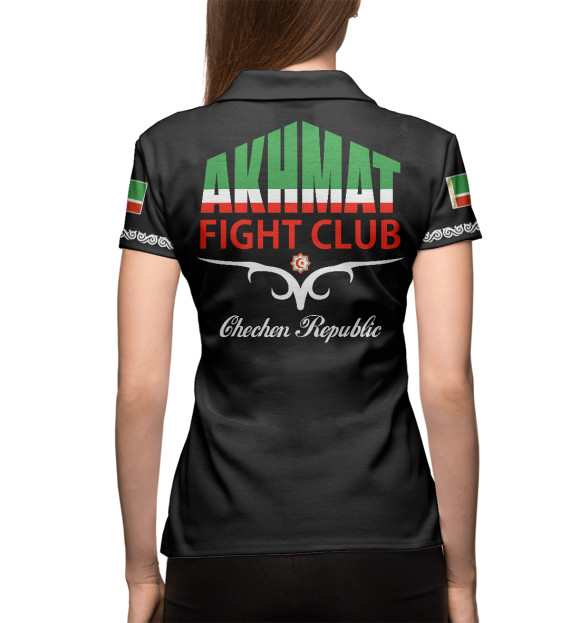 Женское поло с изображением Akhmat - Fight Club цвета Белый