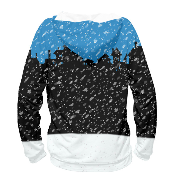 Мужское худи с изображением С новым счастьем цвета Белый