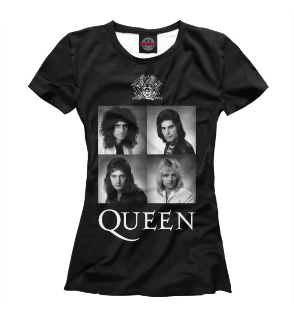 Женская футболка с изображением Queen цвета Белый
