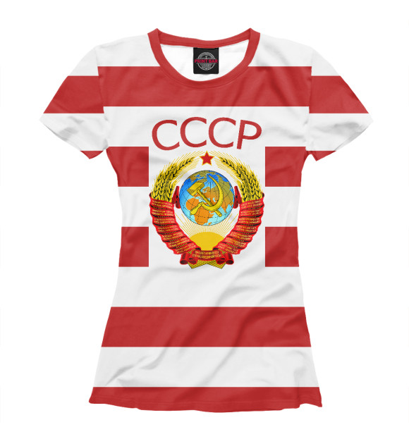Женская футболка с изображением СССР цвета Белый