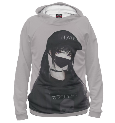 

Худи Print Bar, Белый, Ненависть