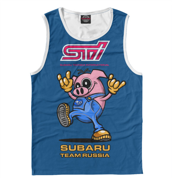 Майка для мальчика с изображением Свин цвета Белый