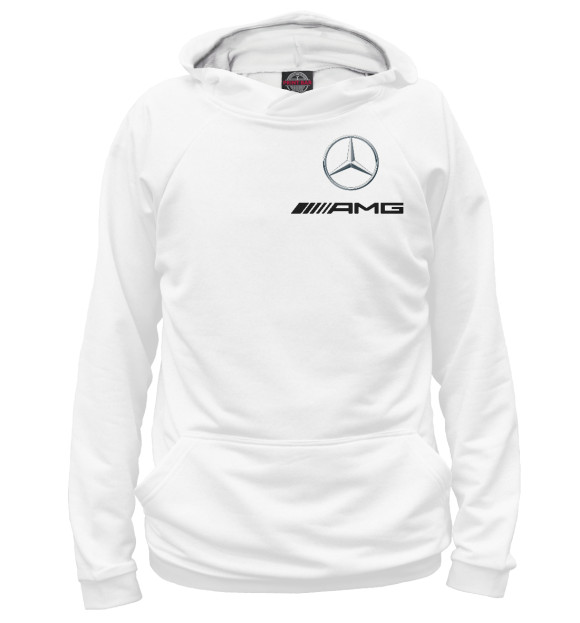 Худи для девочки с изображением Mercedes AMG цвета Белый
