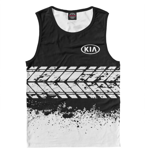 Мужская майка с изображением Kia цвета Белый