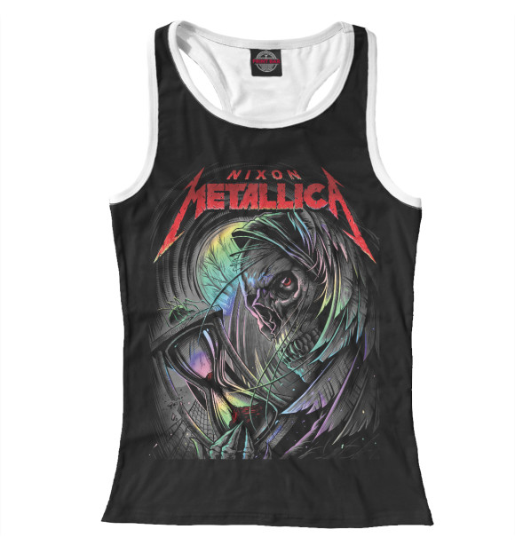 Женская майка-борцовка с изображением Metallica цвета Белый