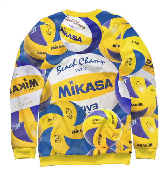 Свитшот для девочек с изображением Beach volleyball (Mikasa) цвета Белый