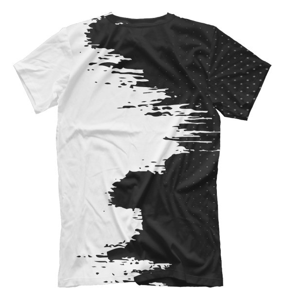 Мужская футболка с изображением Чёрно-белая геометрия цвета Белый