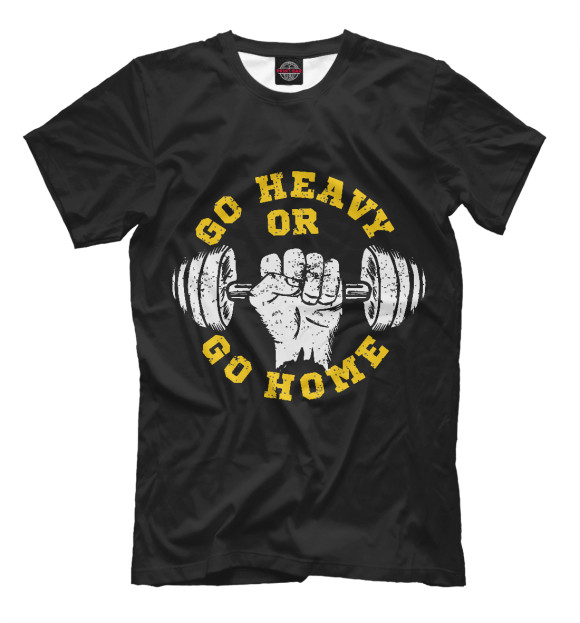 Мужская футболка с изображением Sport Heavy цвета Черный