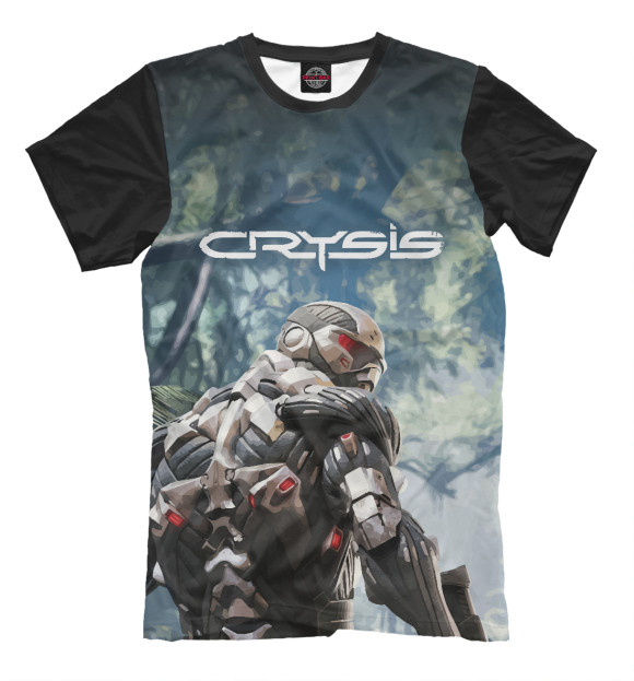 Мужская футболка с изображением Crysis цвета Белый