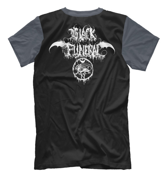 Мужская футболка с изображением Black funeral цвета Белый