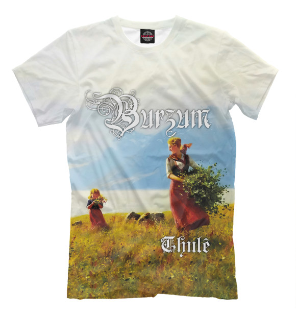 Мужская футболка с изображением Burzum - Thule цвета Белый