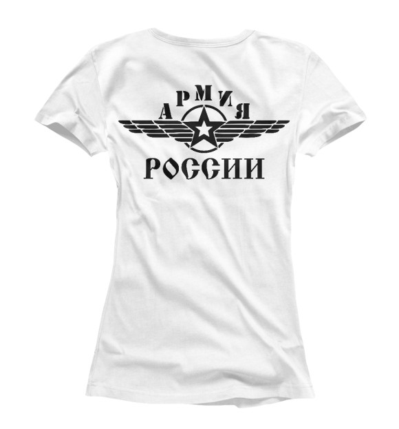Футболка для девочек с изображением Вежливые люди - Армия России цвета Белый