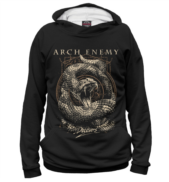 Женское худи с изображением Arch Enemy цвета Белый