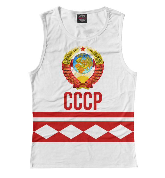 Майка для девочки с изображением СССР цвета Белый