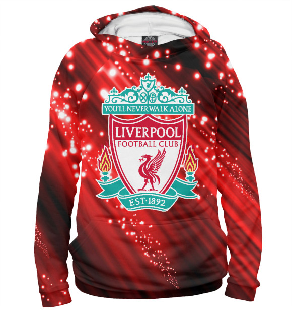 Женское худи с изображением Liverpool Abstract цвета Белый