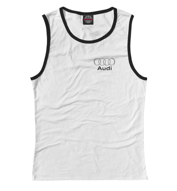 Майка для девочки с изображением Audi цвета Белый