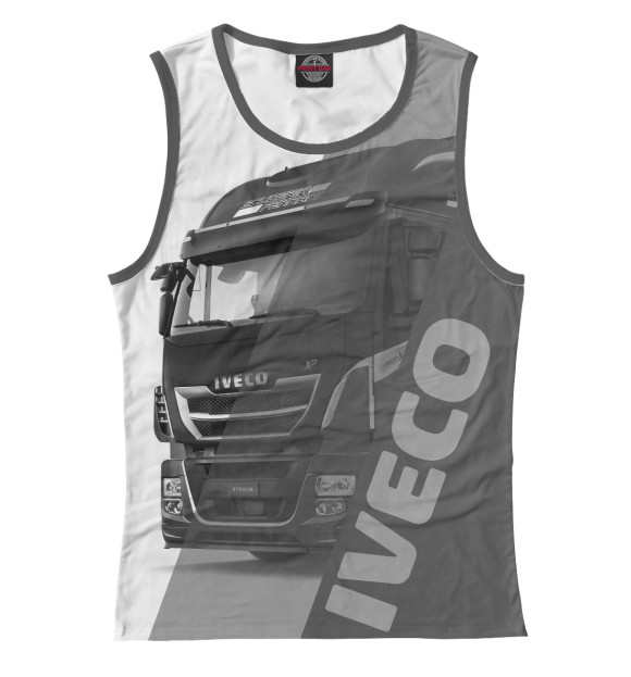 Женская майка с изображением IVECO цвета Белый
