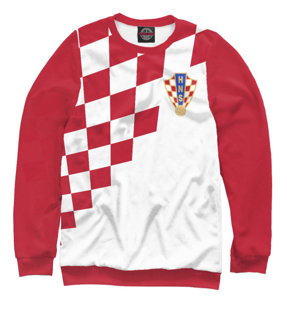 Свитшот для девочек с изображением Хорватия цвета Белый