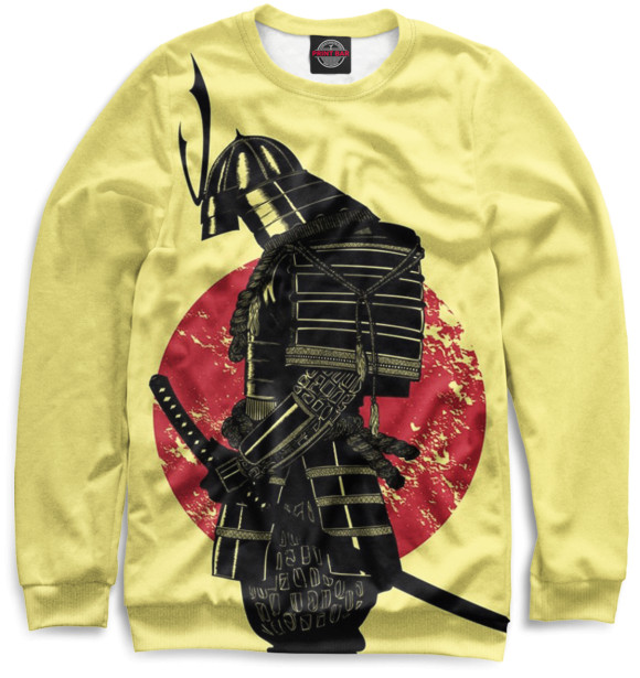 Мужской свитшот с изображением Доспехи самурая цвета Желтый