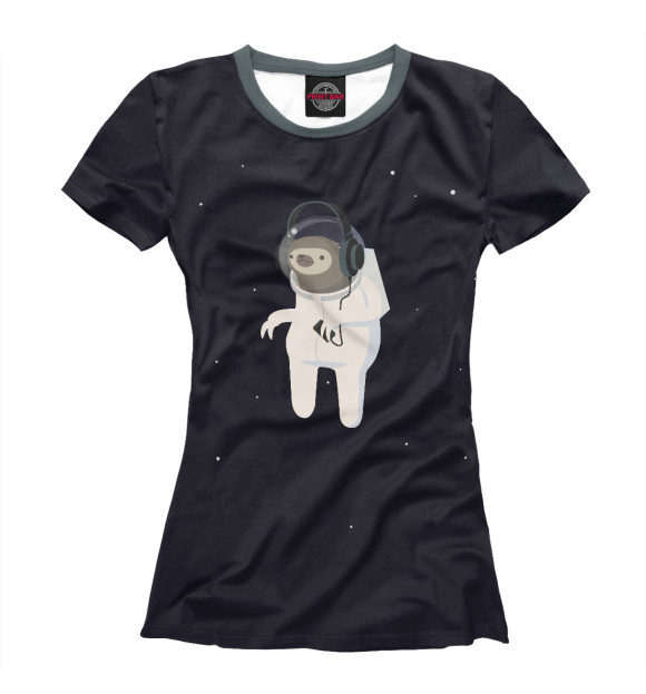 Женская футболка с изображением Просто космос цвета Белый