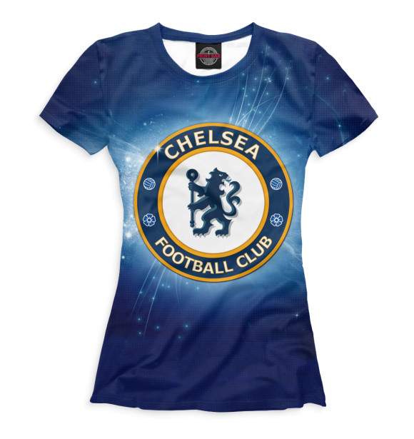 Футболка для девочек с изображением Chelsea цвета Белый