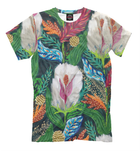 

Футболки Print Bar, Серый, Экзотический цветок