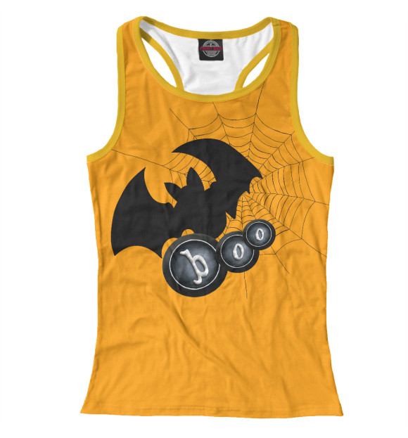 Женская майка-борцовка с изображением Хэллоуин цвета Белый