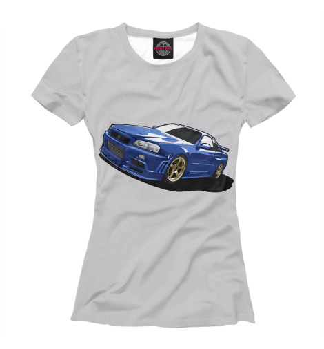 

Футболки Print Bar, Белый, Nissan Skyline