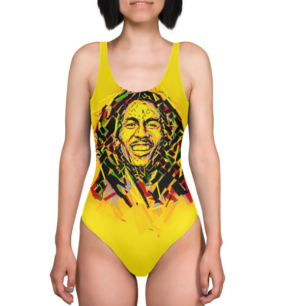 Купальник-боди с изображением Bob Marley II цвета 