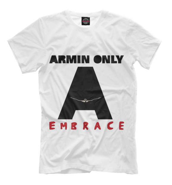 Мужская футболка с изображением Armin Only : Embrace цвета Молочно-белый