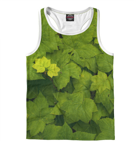 

Майки борцовки Print Bar, Белый, Зелёные листья