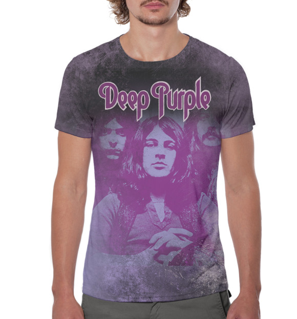 Мужская футболка с изображением Deep Purple цвета Белый
