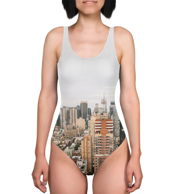 Купальник-боди с изображением New York цвета 