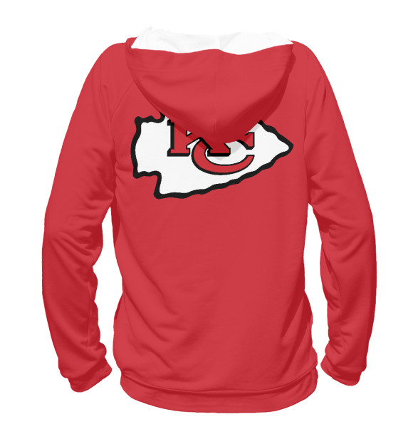 Женское худи с изображением Kansas city chiefs цвета Белый