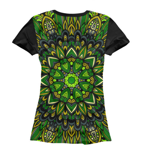 

Футболки Print Bar, Белый, Зелёная мандала