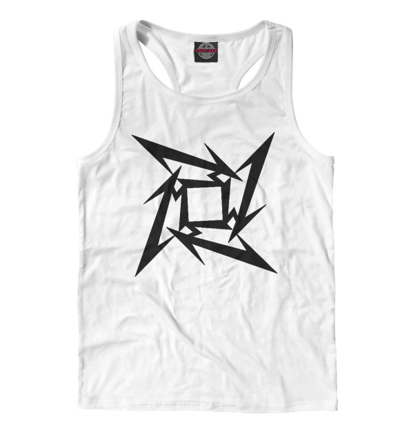 Мужская майка-борцовка с изображением Metallica цвета Белый