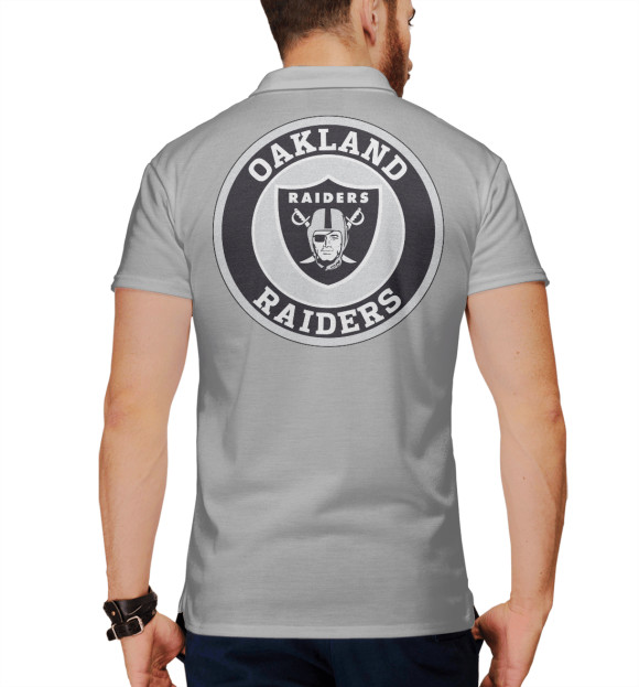 Мужское поло с изображением Oakland Raiders цвета Белый