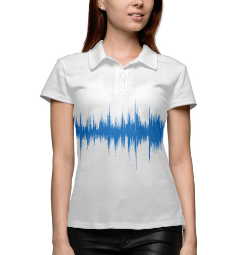 

Поло Print Bar, Белый, Waveform