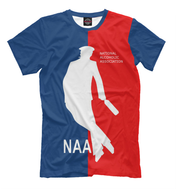 Мужская футболка с изображением NAA цвета Молочно-белый