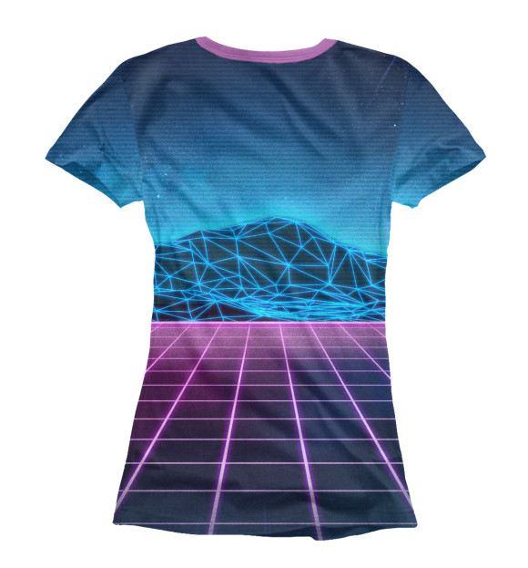 Футболка для девочек с изображением synthwave цвета Белый