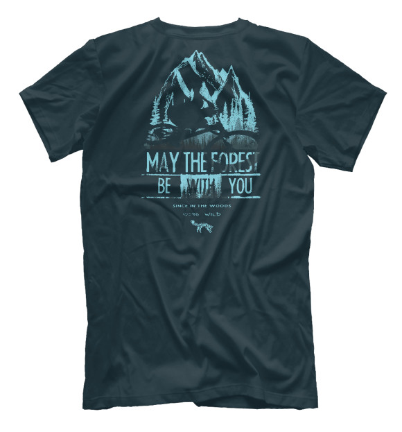 Мужская футболка с изображением May The Forest цвета Белый