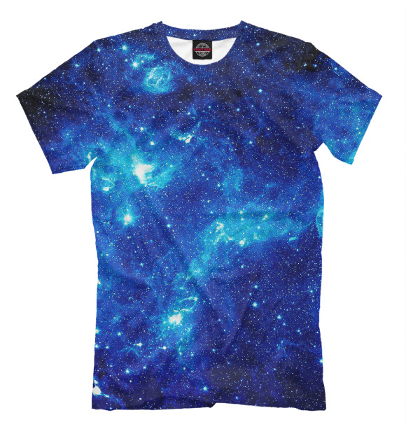 Мужская футболка с изображением Space цвета Грязно-голубой