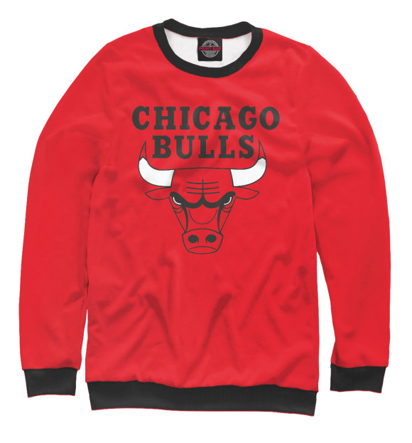 Мужской свитшот с изображением Chicago Bulls цвета Белый