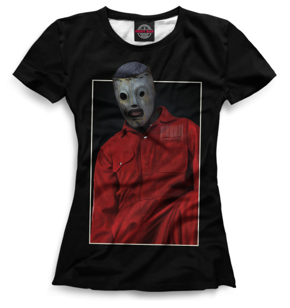 Женская футболка с изображением Slipknot цвета Белый