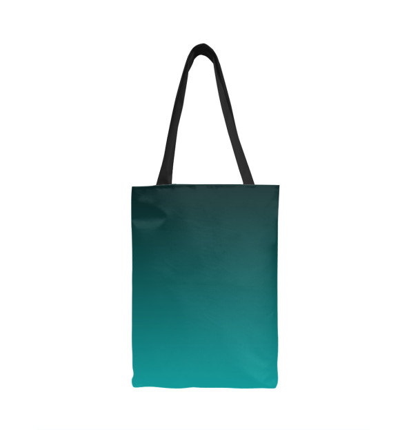 Сумка-шоппер с изображением Градиент Голубой в Черный цвета 