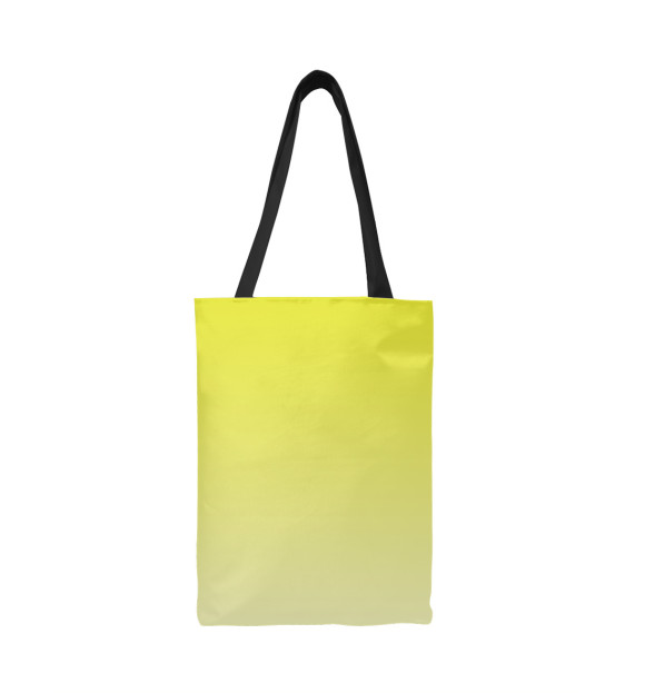 Сумка-шоппер с изображением Градиент Желтый в Белый цвета 